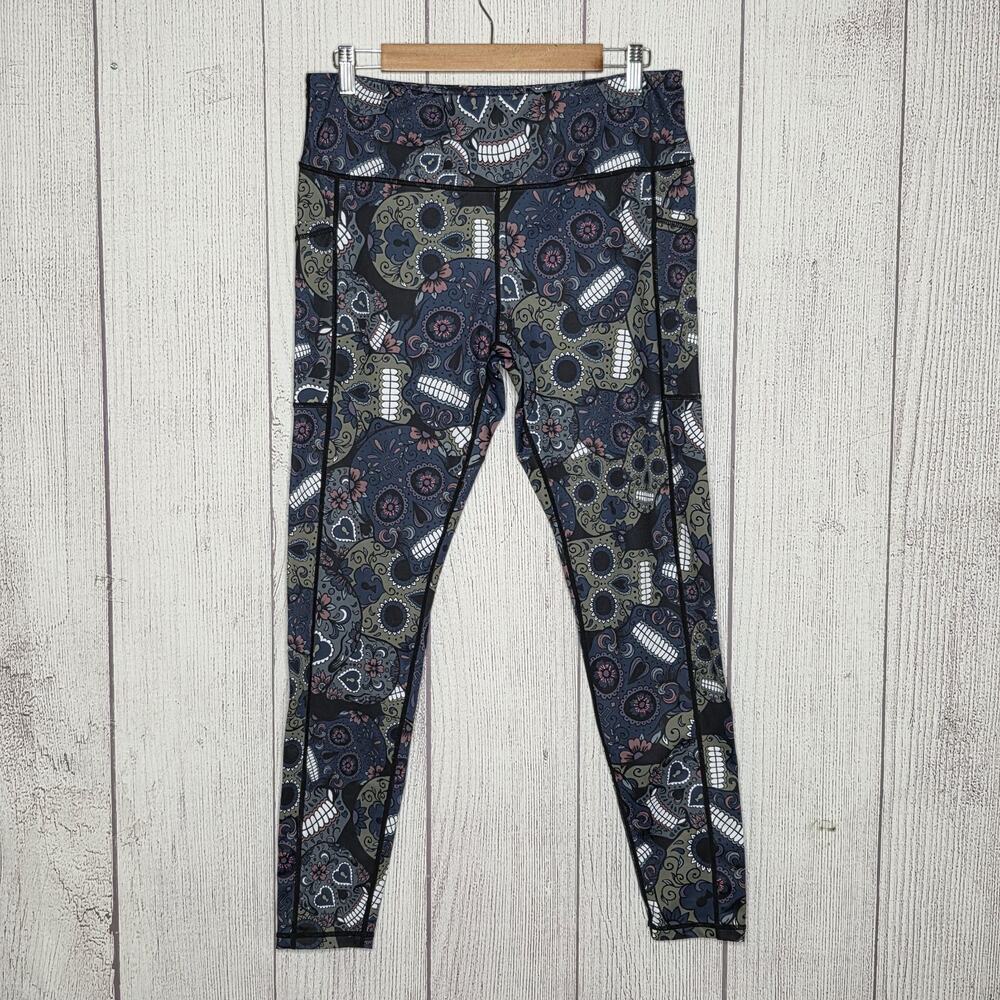 Constantly Varied Gear CVG XL Sugar Skull Leggings Day of the Dead Halloween